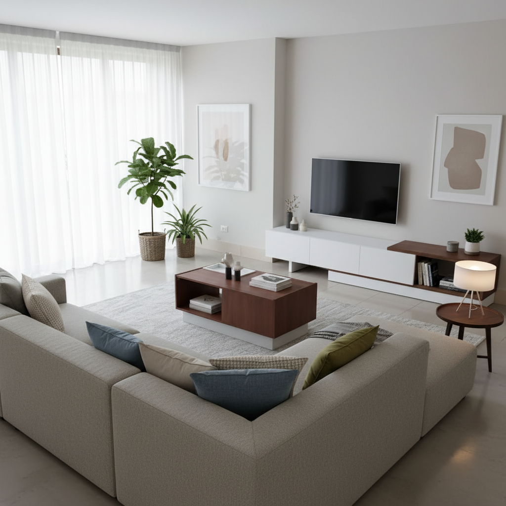 طقم ترابيزة تليفزيون مع ترابيزة قهوة