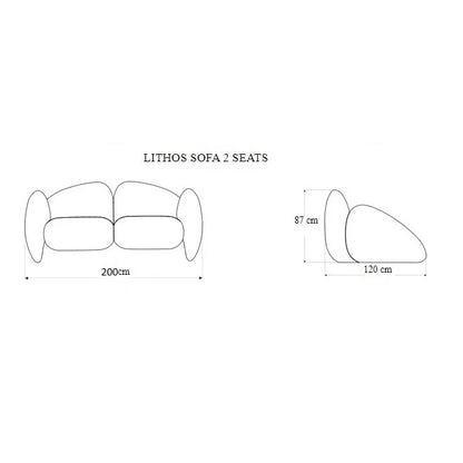 Beech wood sofa 200x80cm - HMS24