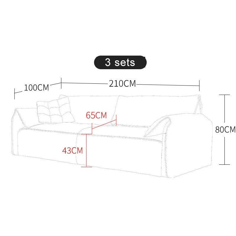 Beech wood sofa 210 x 100 cm - HMS27