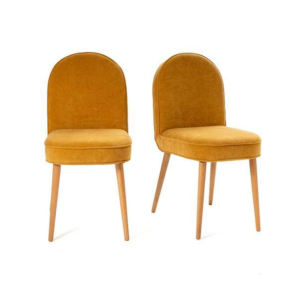 Beech wood dining chair - 2 pieces, 50 x 45 cm - SAM230