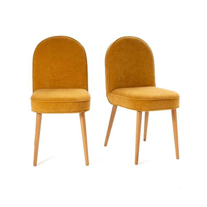 Beech wood dining chair - 2 pieces, 50 x 45 cm - SAM230