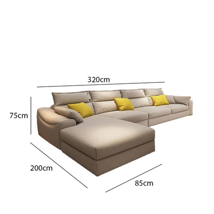 Beech wood corner sofa 320 x 180 cm-SBF59