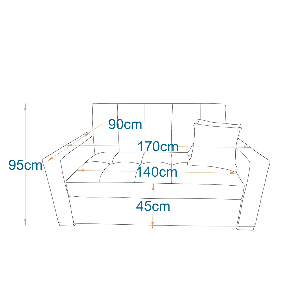 كنبة سرير ميكانيزم 170×90سم - MAS19