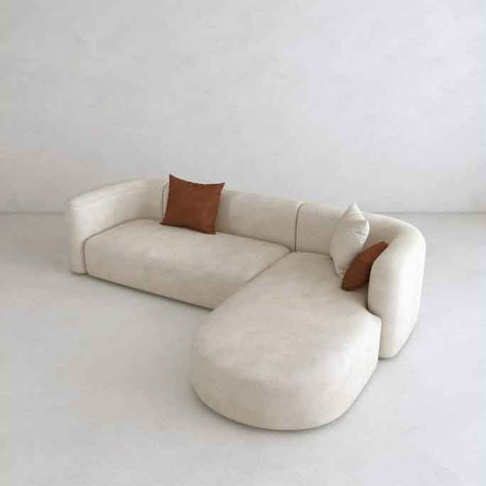 Beech wood corner sofa 300 x 200 cm - SY256