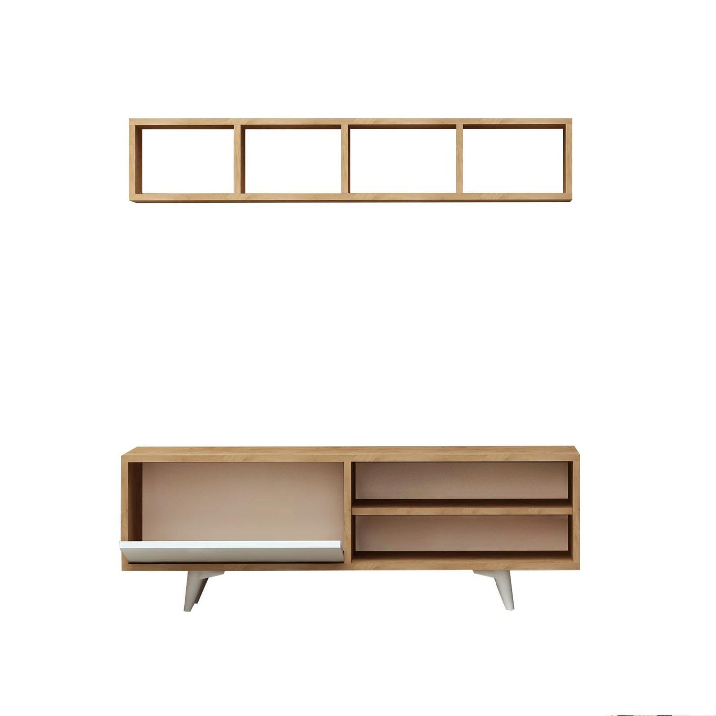 TV table with wall shelf - LOG256
