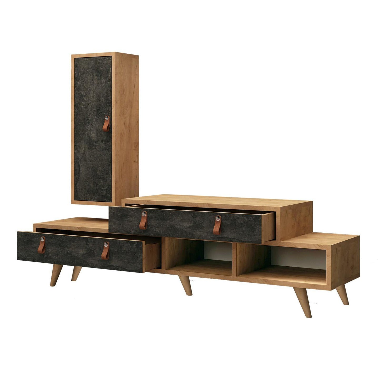 TV table with wall shelve - LOG268