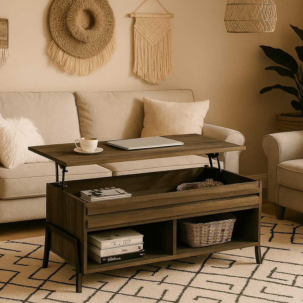 طقم ترابيزات (ترابيزة تليفزيون مع ترابيزة قهوة وجزامة) - 3 قطع - WM72