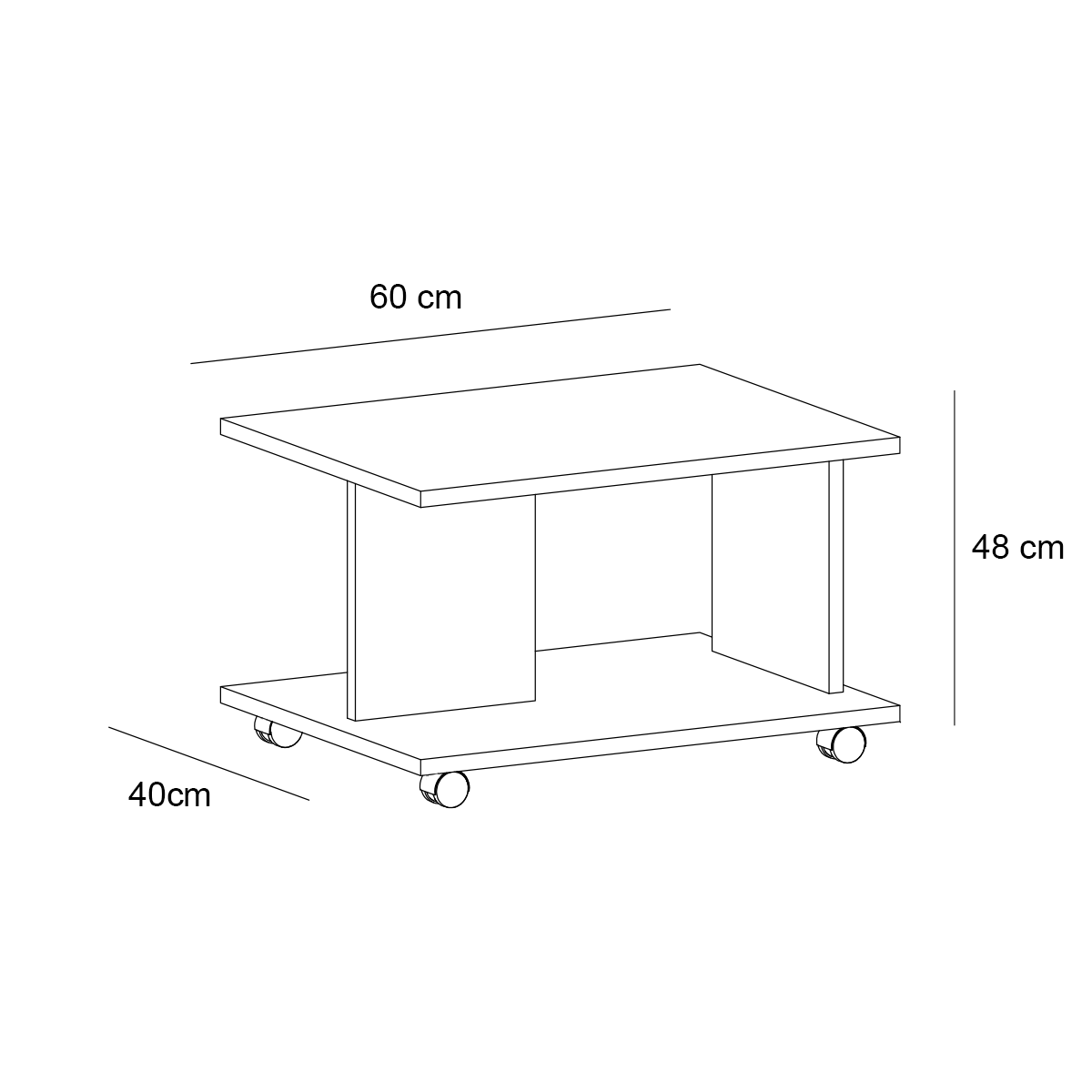 Coffee table 60x40cm - MIRA46