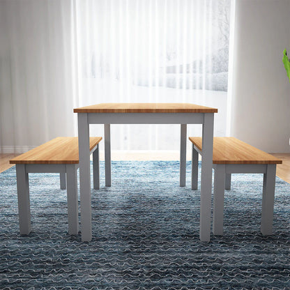 Dining table with 2 benches - WOL11