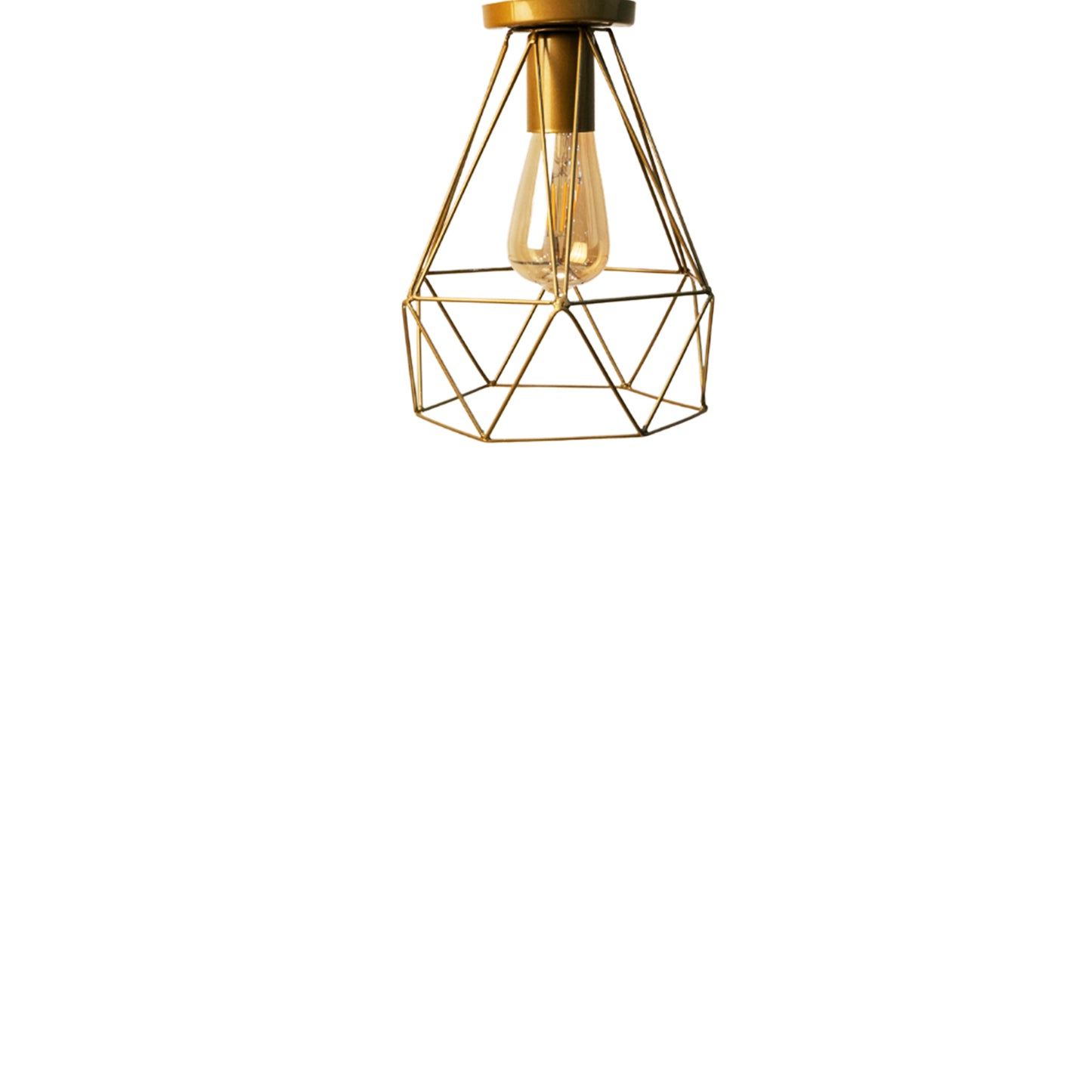 Diamond shape ceiling lamp - gold - SHL123