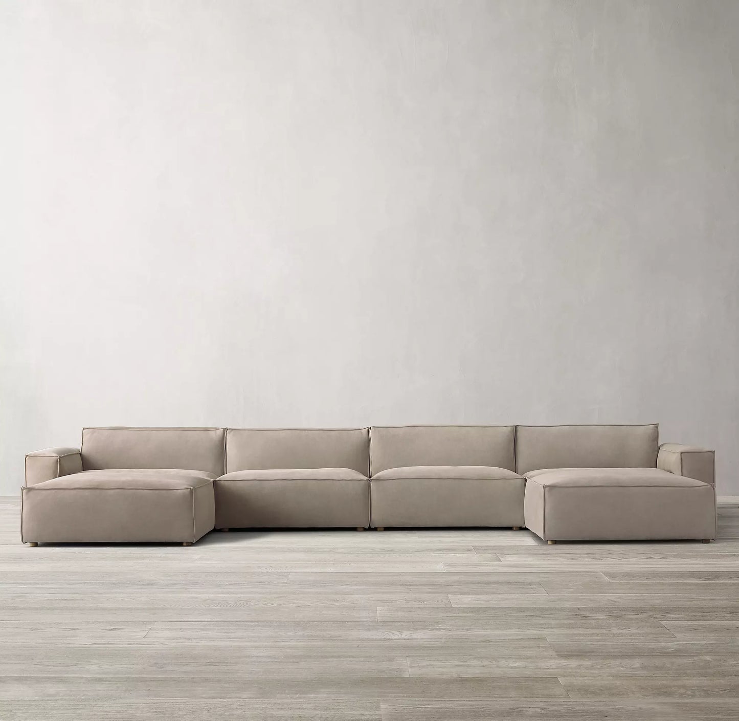 Beech wood corner sofa 320×150 cm - multiple colors - DECO240