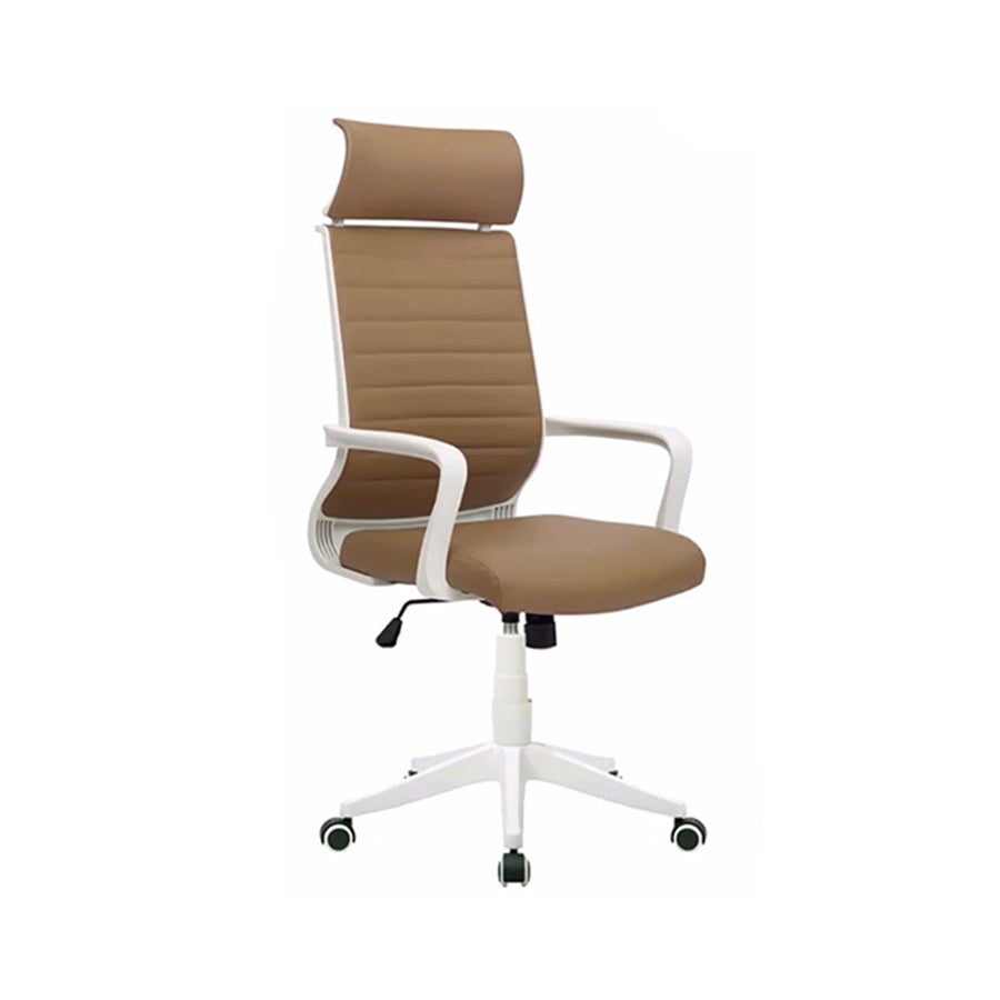 High back leather office chair - Café - OC287