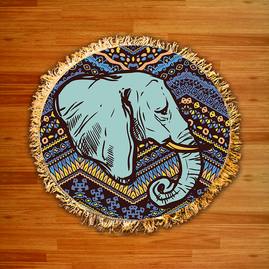 سجادة فيل ازرق 150X150 - AD59-Chic Homz