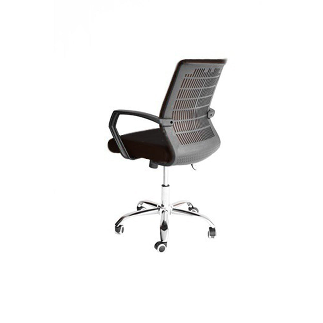 Leather office chair - black - OC292