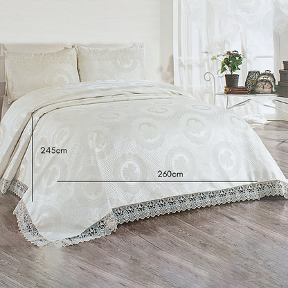 Turkish Chanelia Bed Sheet - 6 Pieces - 245 x 260 cm- 4bed-p