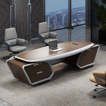 Natural wood manager desk 70 x 270 cm - PIO87
