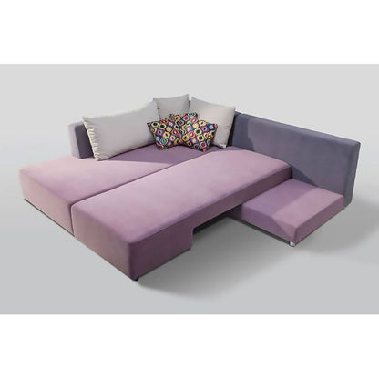 Beech wood bed corner sofa 265×200 cm - multiple colors - DECO253