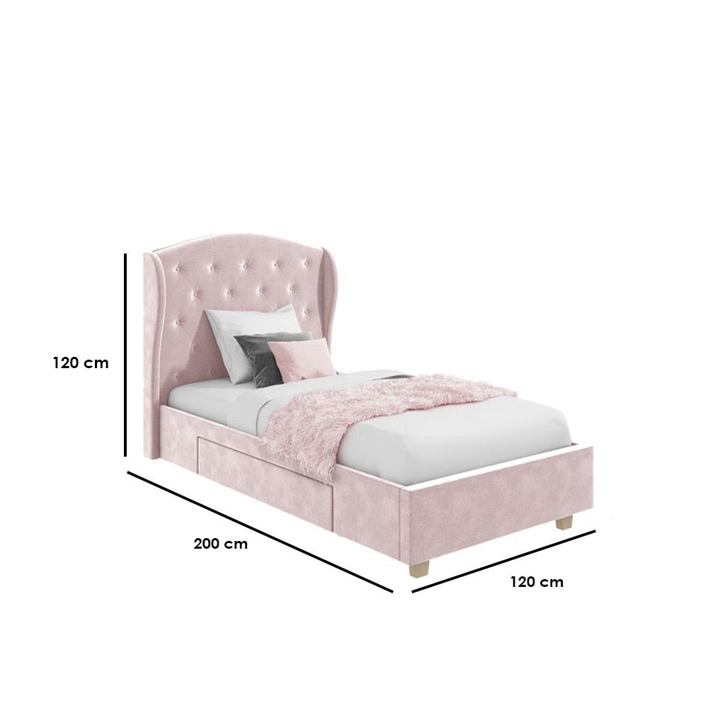 Bed with drawer 120×200 cm - GOL248