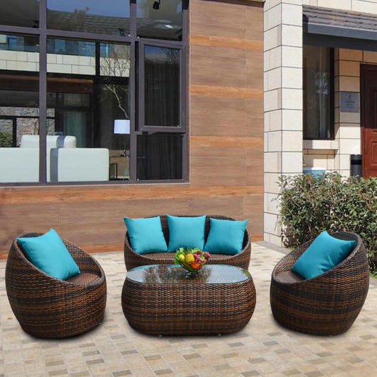 Outdoor set - one sofa, two chairs and a table - SHP336