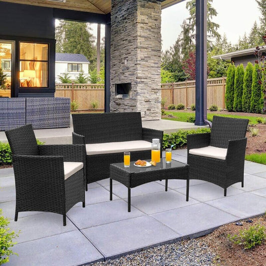 Outdoor set - one sofa, two chairs and a table - SHP38