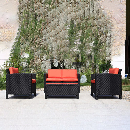 Outdoor set - one sofa, two chairs and a table - SHP57