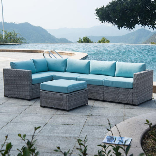 Outdoor set - corner with pouf - SHP61