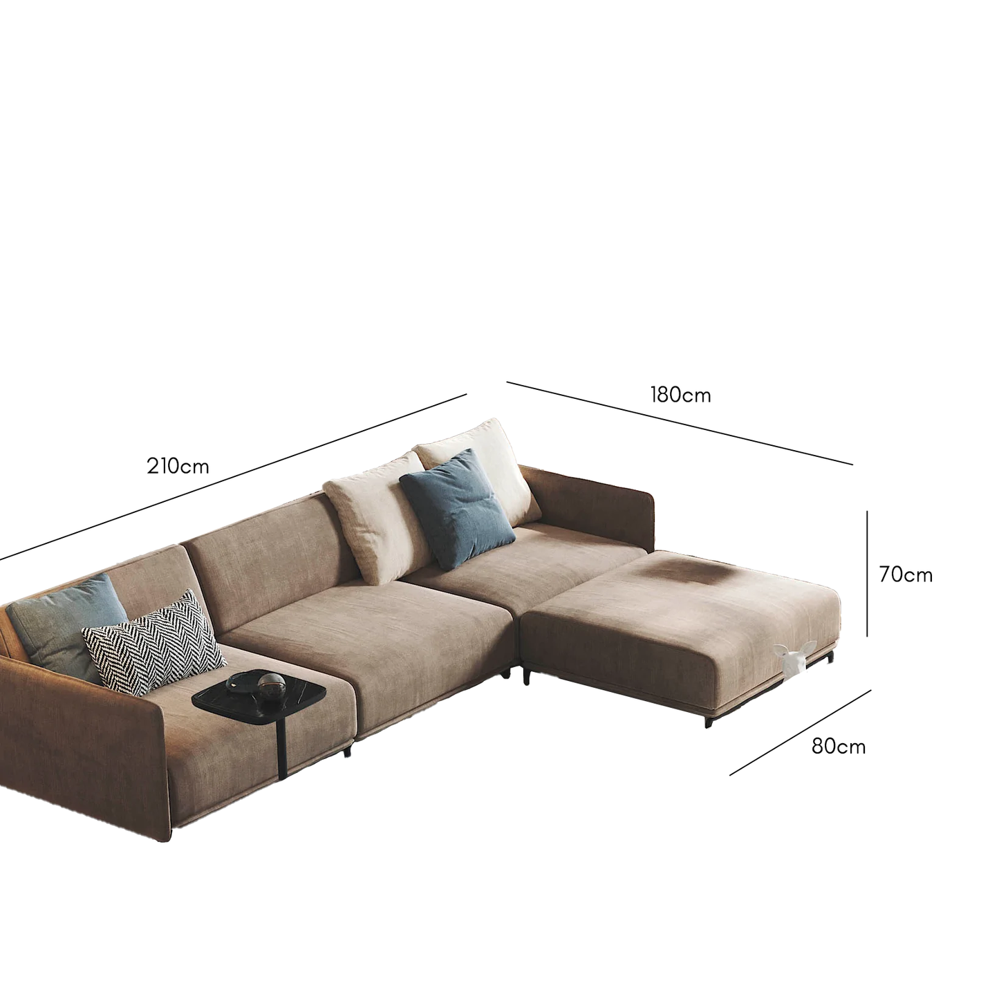 L Shape with table and two chairs - CONC03