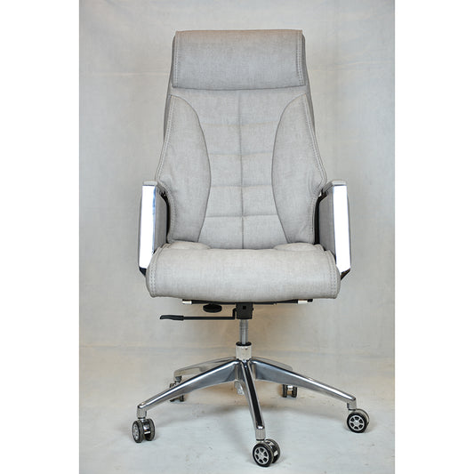 كرسي مكتب مدير جلد - أبيض - OC295