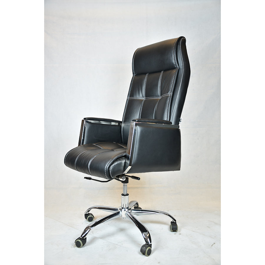كرسي مكتب جلد - أسود - OC340