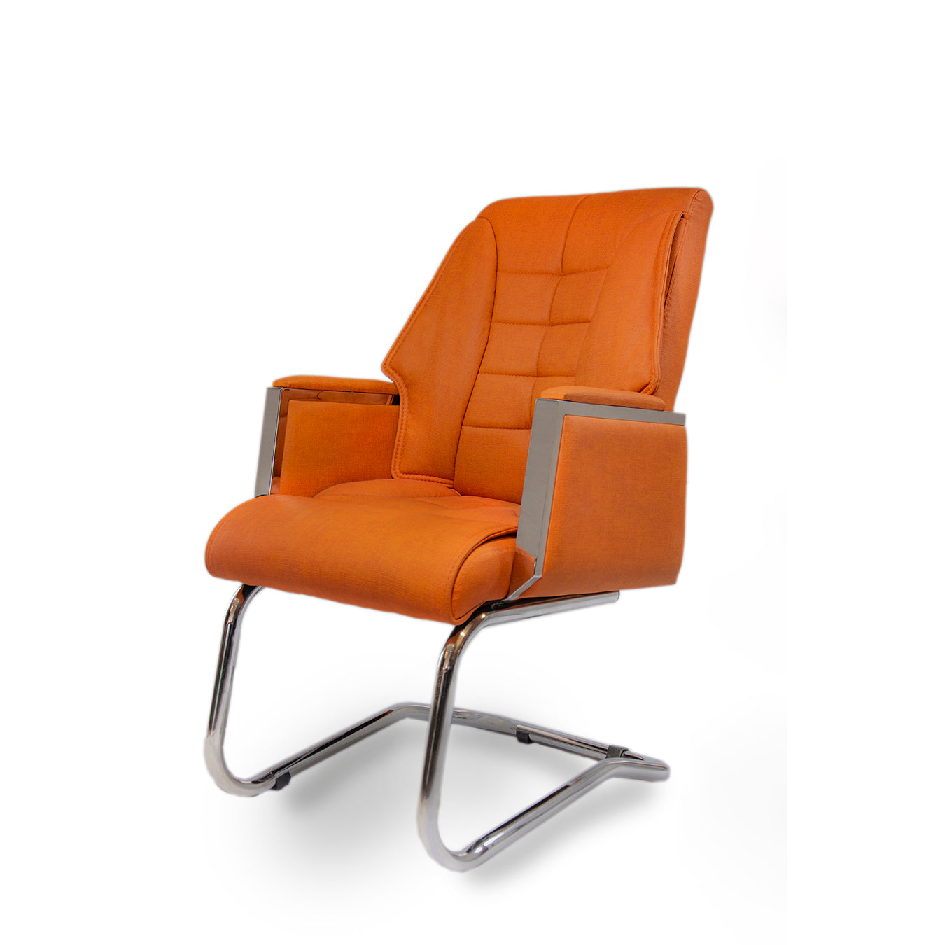 Leather office chair - orange - OC297