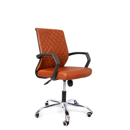Leather office chair - brown - OC291