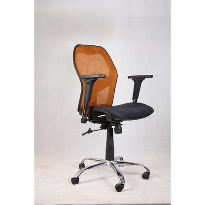 كرسي مكتب متحرك - برتقالي×أسود - OC321