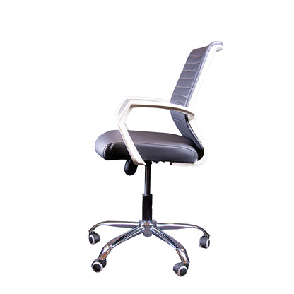Leather office chair - gray - OC290