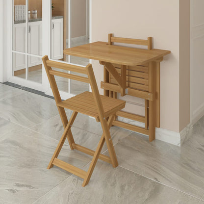 Table with two chairs, natural beech wood - MNR33