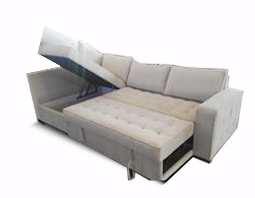 Beech wood corner sofa 290 x 160 cm - multiple colors - KM142