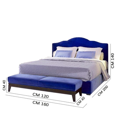 سرير مع بانكيت - سحارة ميكانيزم-ألوان متعددة- مقاسات متعددة - WS057