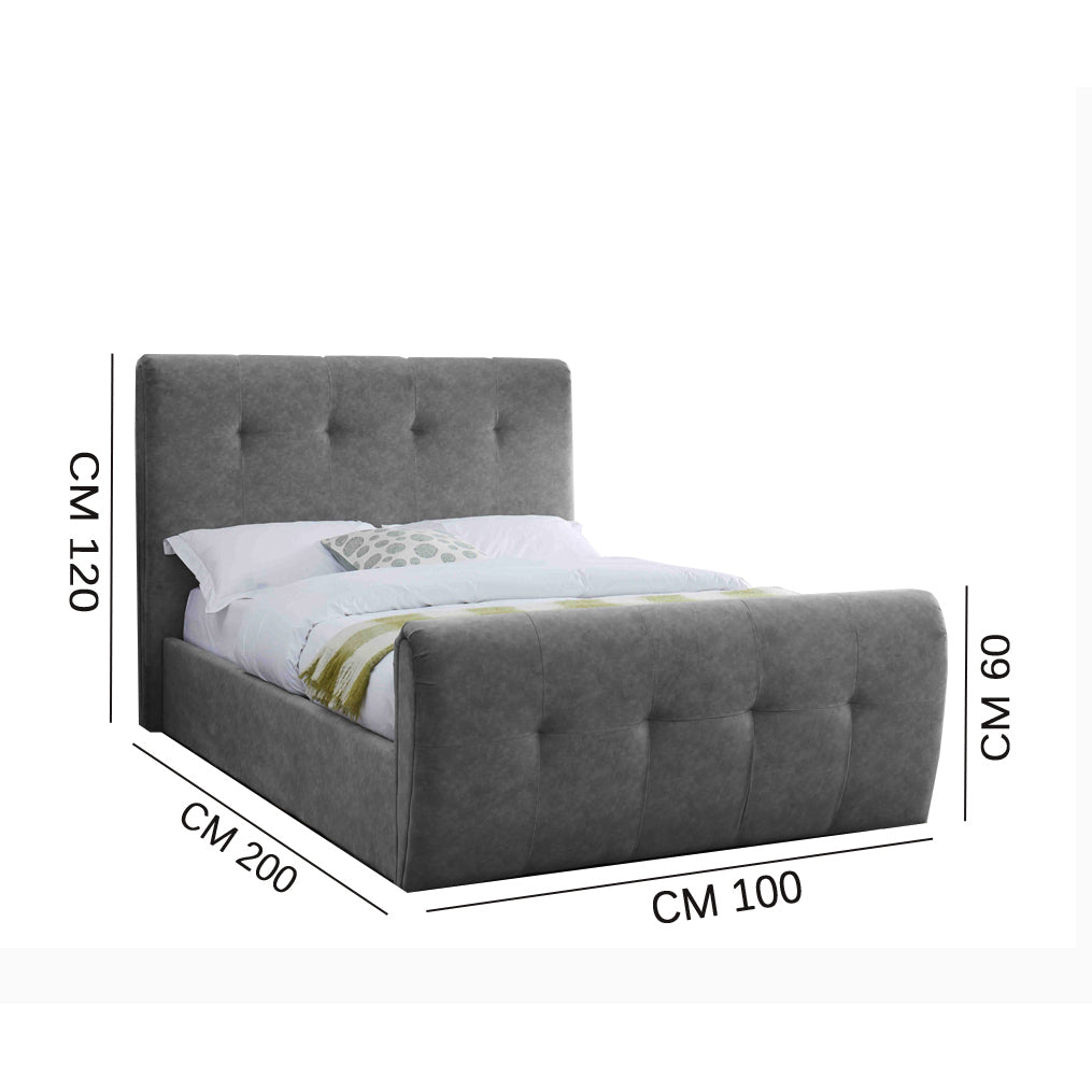 سرير خشب زان طبيعي - مقاسات متعددة - ألوان متعددة -WS123