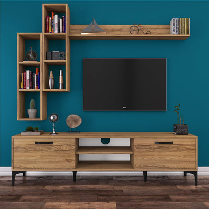 Tv Table Riyadh TV table with shelves 35 x 200 cm - WS113 – Chic Homz