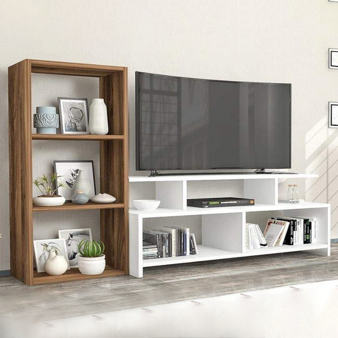 Tv Table Riyadh TV table with shelves unit 35×150 cm - multi colors - WK44 – Chic Homz