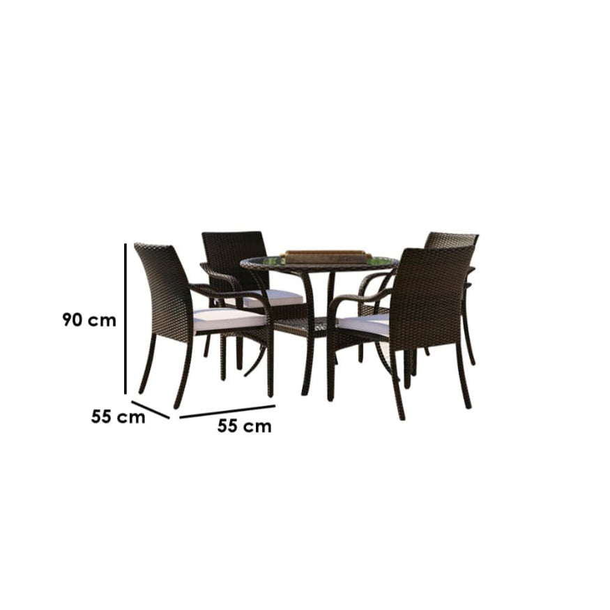 Outdoor set of table and 4 chairs - SHP173