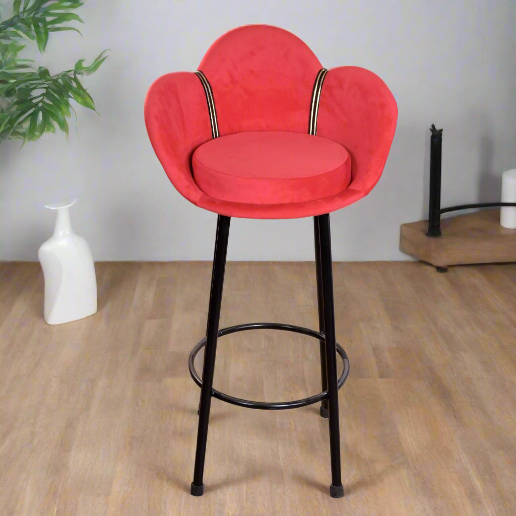 Flower Shape Bar Chair - Red - AC300 - Chic Homz