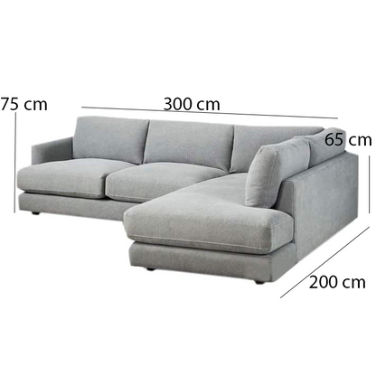 Corner sofa 300 x 200 cm - multiple colors - BF70