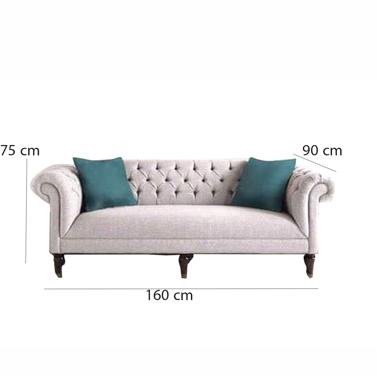 Capetone Sofa - 160 x 90 cm - QAM112