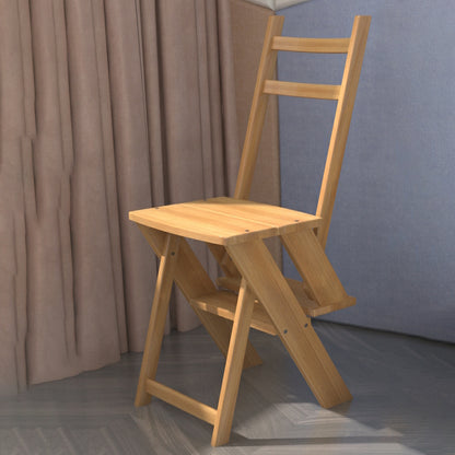 كرسي سلم خشب زان طبيعي 35×45سم-MNR14