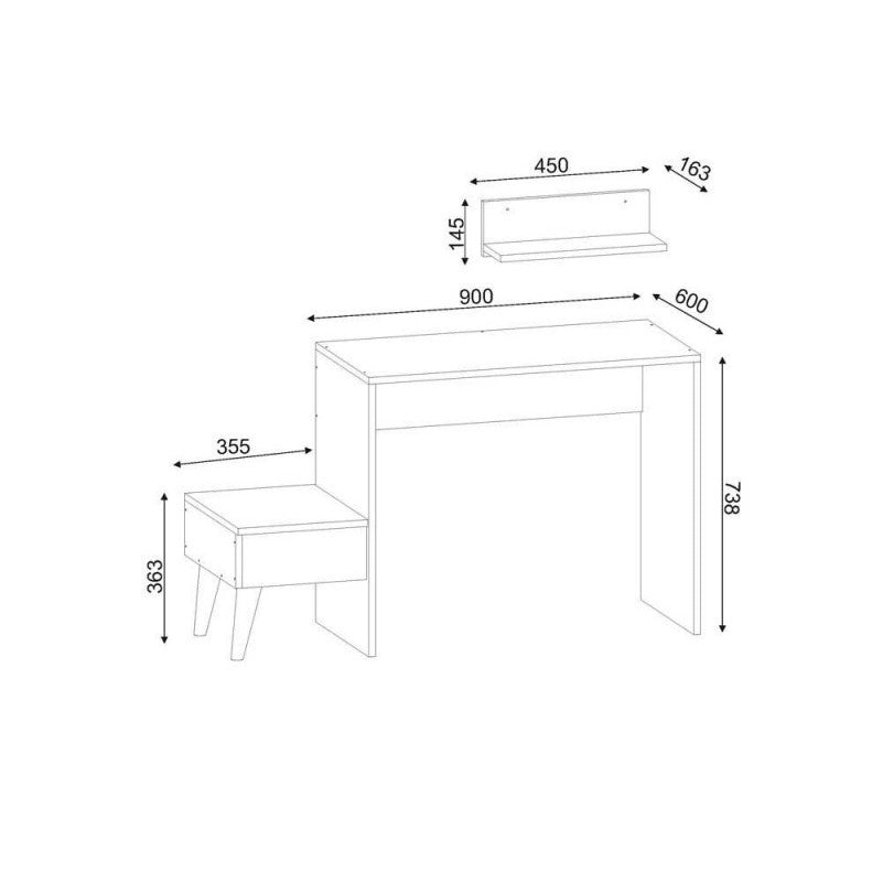 Desk - 125×60 cm - TRA307