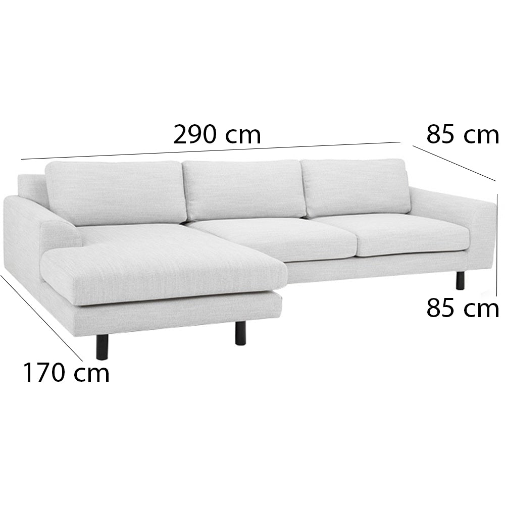 Corner sofa - multiple colors - 290 x 170 cm - DAF48