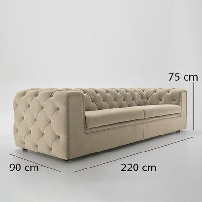 Natural beech wood sofa, 90 x 220 cm - multiple colors - DECO18