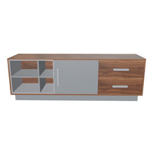 Load 3D model in Gallery viewer, TV table 150X40 cm with two drawers - DOM06
