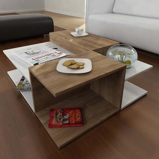 Coffee table with open shelves 95 x 32 cm - TRA36