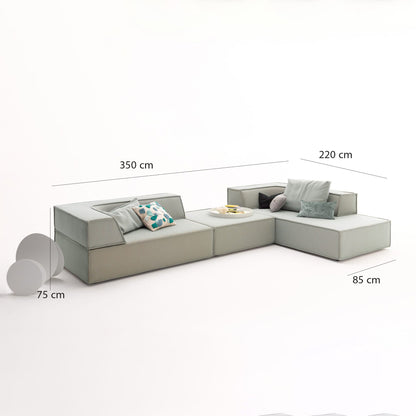 Corner sofa 350 x 220 cm - multiple colors - MK38